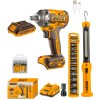 Ingco – Impact Wrench 400Nm with Work Lamp 2 x 2Ah Battery and Charger Ingco – Impact Wrench 400Nm with Work Lamp 2 x 2Ah Battery and Charger