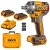 Ingco – Li-Ion Cordless Impact Wrench 400NM with 2x 2Ah Battery & Charger Ingco – Li-Ion Cordless Impact Wrench 400NM with 2x 2Ah Battery & Charger