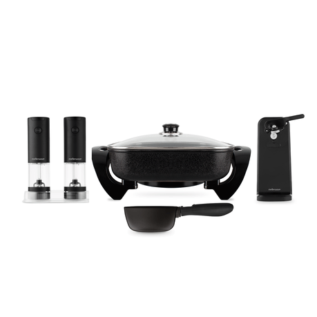 Mellerware Pack 4 Piece Frying Pan + Salt & Pepper Grinder + Can Opener + Scale