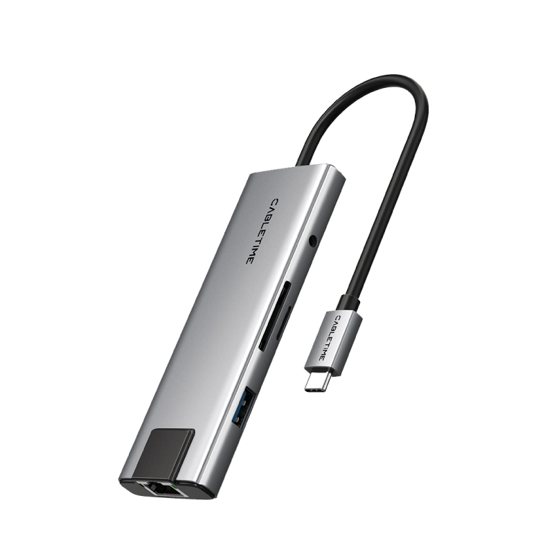 9-in-1 USB-C Hub with 4K HDMI Charging Ethernet Audio Jack