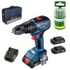 Bosch Impact Drill GSB18V-50 with 3×1.5Ah Batteries, 10 piece Screwdriver set Bosch Impact Drill GSB18V-50 with 3×1.5Ah Batteries, 10 piece Screwdriver set