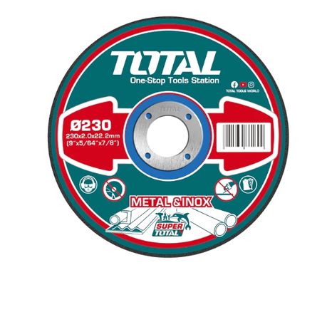 Total Tools – Abrasive Metal Cutting Disc 230mm x 2.0mm (TAC2202301)