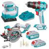 Total Tools – Cordless Impact Drill, Orbital Sander & Circular Saw ComboKit Total Tools – Cordless Impact Drill, Orbital Sander & Circular Saw ComboKit