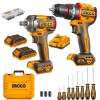Ingco – Cordless Impact Drill 66Nm & Impact Wrench 400Nm & Screwdriver Set Ingco – Cordless Impact Drill 66Nm & Impact Wrench 400Nm & Screwdriver Set