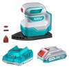 Total Tools – Cordless Palm Sander (20V) with Battery (2Ah) and Charger Total Tools – Cordless Palm Sander (20V) with Battery (2Ah) and Charger