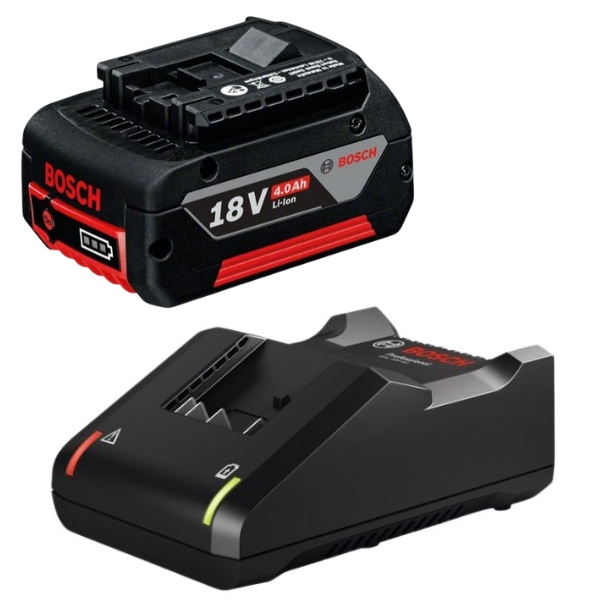 Bosch – Charger (GAL 18V-40) and Battery – 4.0Ah (GBA – 18V) – Combo Kit