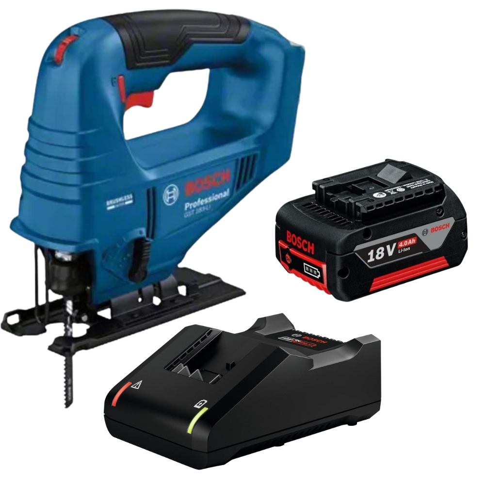Bosch – Cordless Jigsaw (GST 183-LI / 18V) with 4.0Ah Battery and Charger