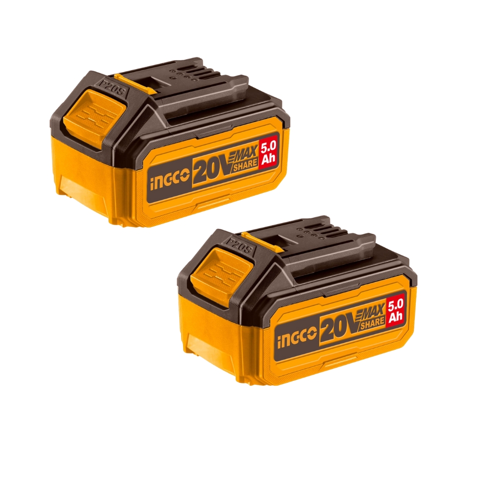 Ingco – Battery 5.0Ah (20V) – Lithium-Ion Battery – P20S Series – Dual Pack