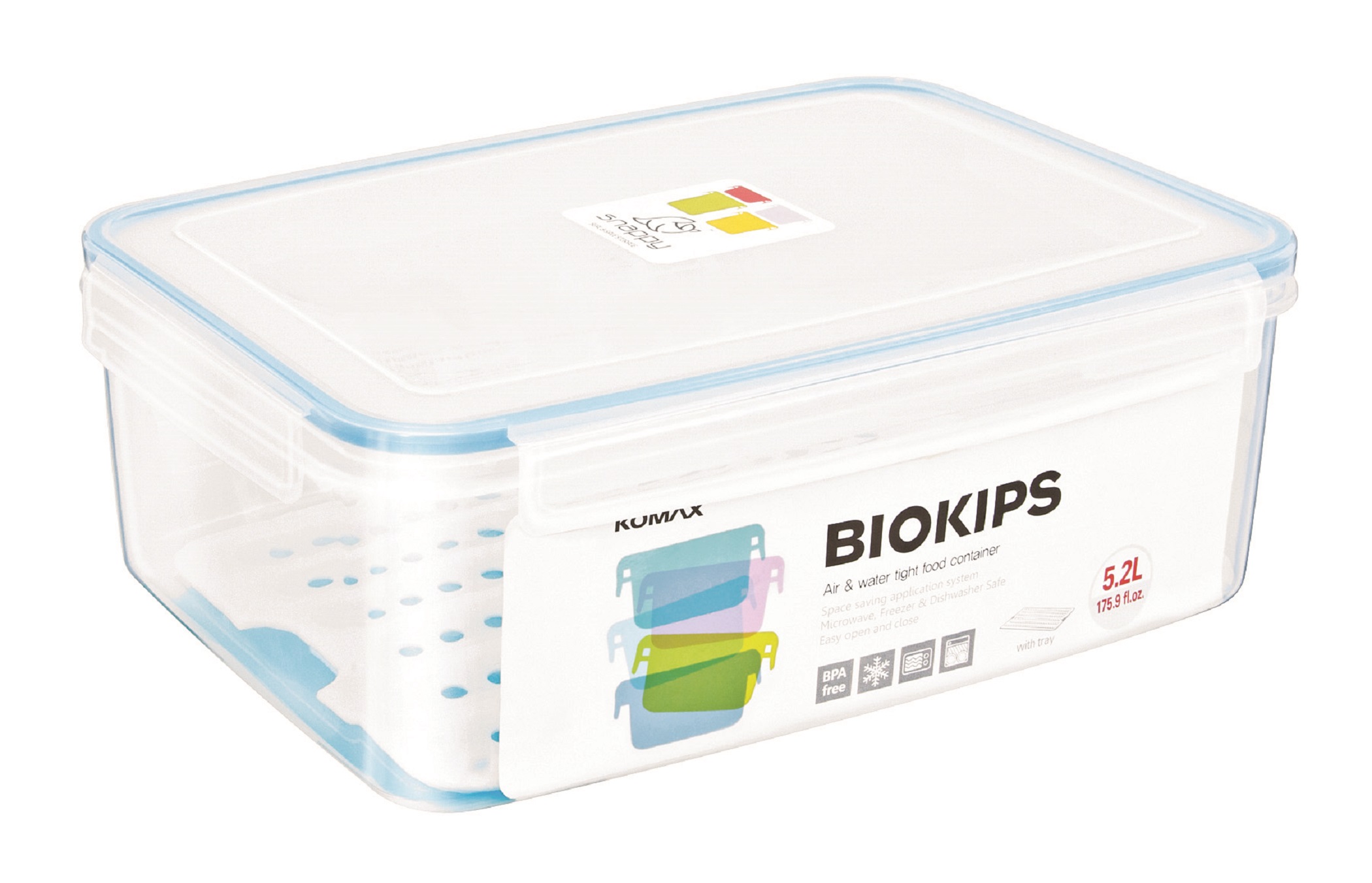 Snappy – Rectangular Food Storage Container with Crisper – 5.2 Litre