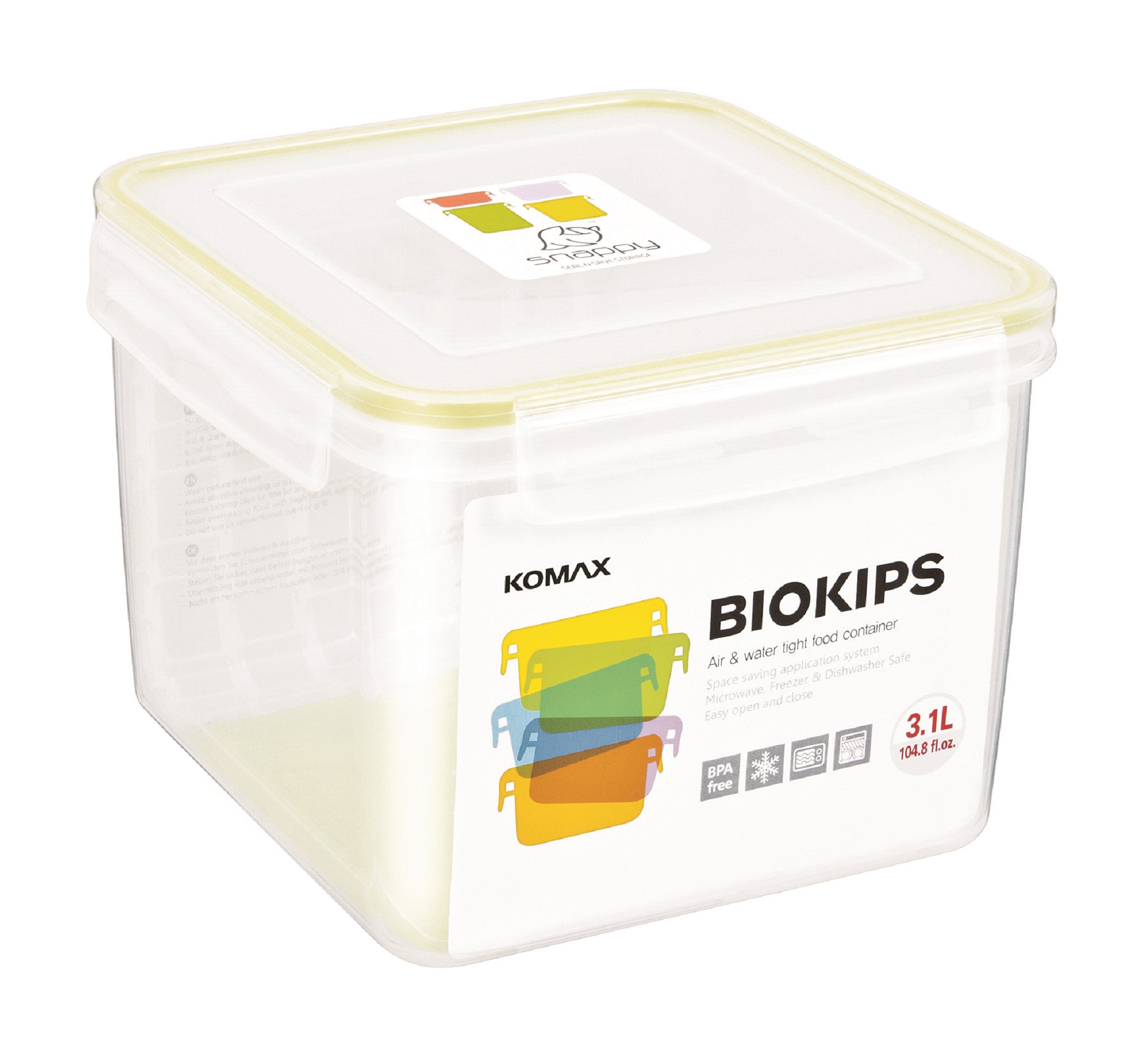 Snappy – Square Food Storage Container – 3.1 Litre