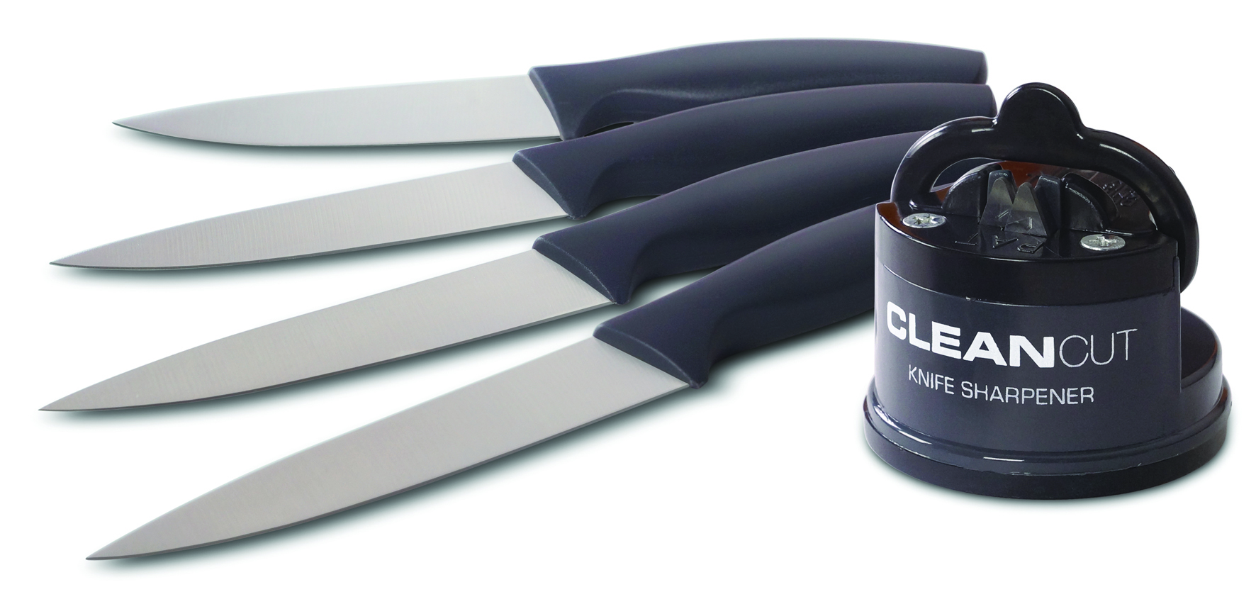 Clean Cut 4 piece Utility Knife with Sharpener
