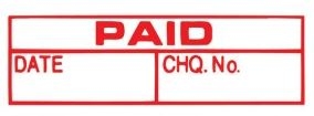 X Stamper Self Inking Red Stamp – Paid with Date Line