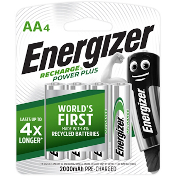 Energizer Recharge: 2000 Mah Aa – 4 Pack