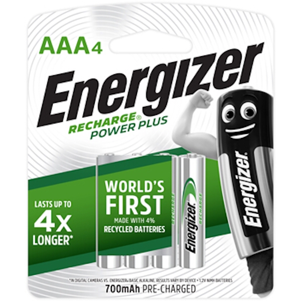 Energizer Recharge Power Plus NiMH AAA 700mAh Battery Card 4