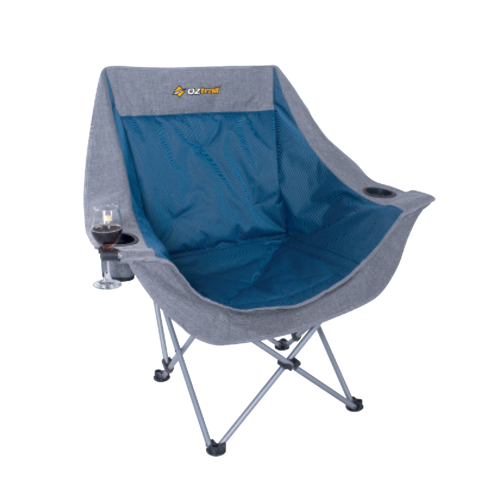 OZtrail – Moon Chair With Armrest – Blue