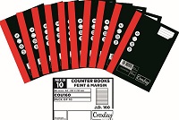 Croxley JD160 1-Quire 96 Page A4 F&M Counter Book (10 Pack)