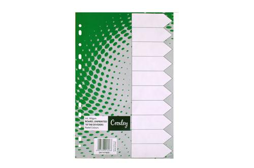 Croxley JD1478 Pastel Rainbow A4 10 Part Dividers