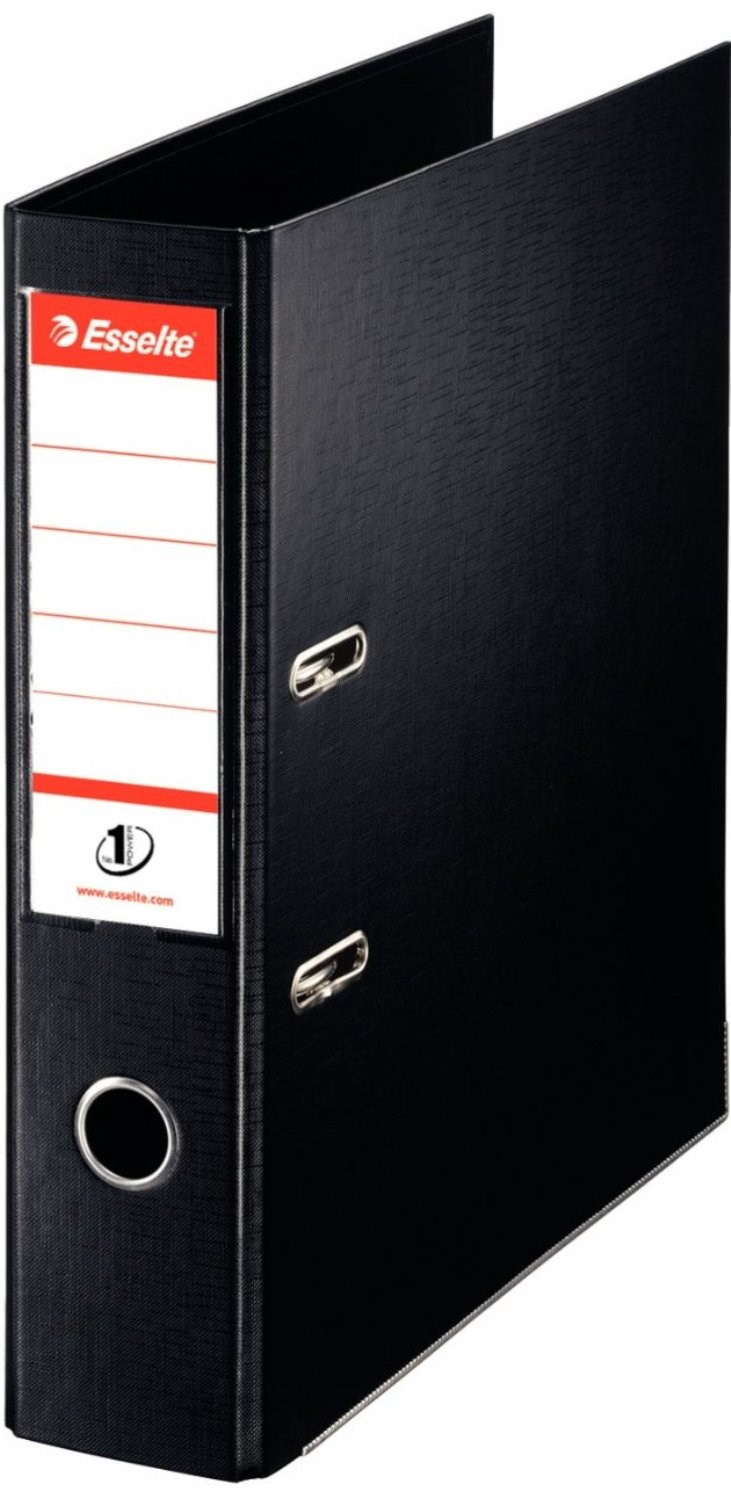 Esselte Lever Arch Polypropylene A4 70mm File – Black