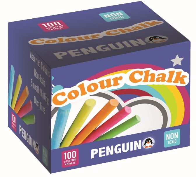 Penguin Chalk – Assorted Colours (100 Pieces)
