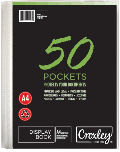 Croxley A4 Hard Cover Display File – 50 Pocket