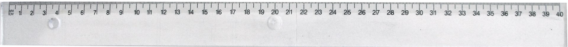 Stephens Shatterproof 40cm Ruler – Clear