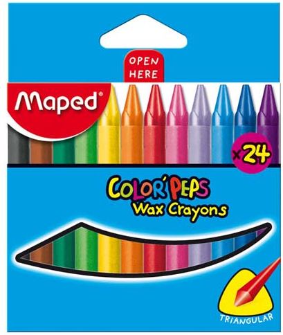 Maped Triangular Wax Crayons 24’s