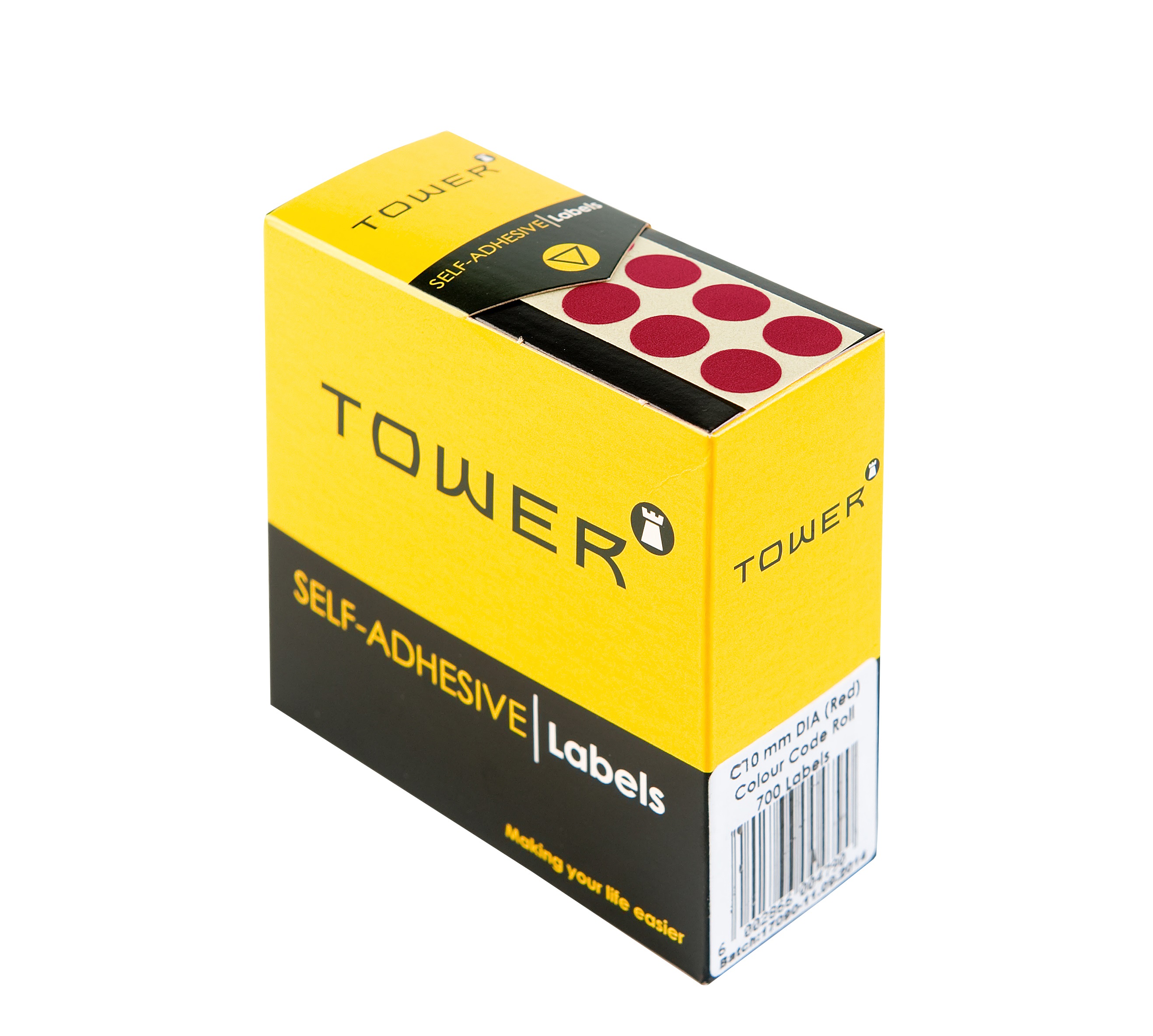 Tower C10 Colour Code Labels – Red