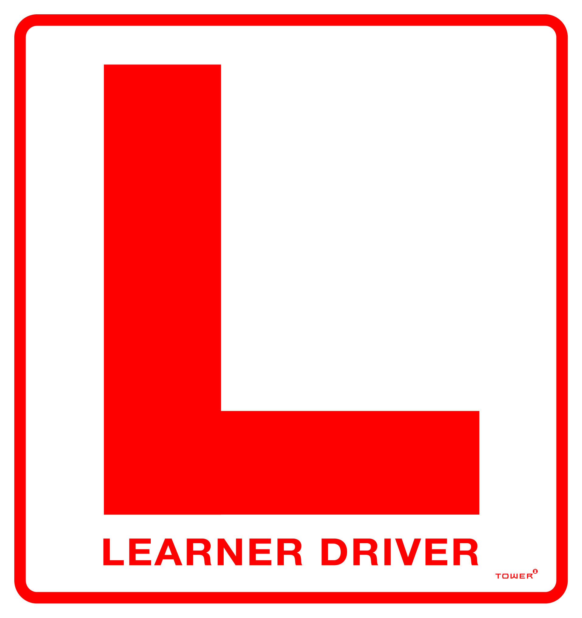 Tower Decal Self Adhesive Sign – Learner Driver