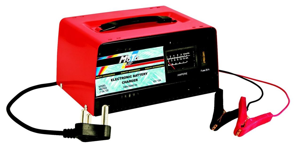 Motoquip – 12 Amp Battery Charger Metal Casre 12Amp max current 10.8Amps