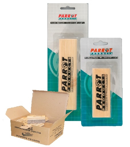 Parrot Wood Chalk Board Duster – Grey Box of 100