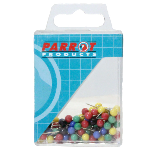 Parrot Map Pins Assorted – Pack of 100