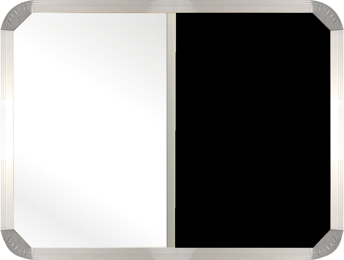 Parrot Combi Whiteboard & Black Felt Non-Magnetic Board (2000 x 1200mm)