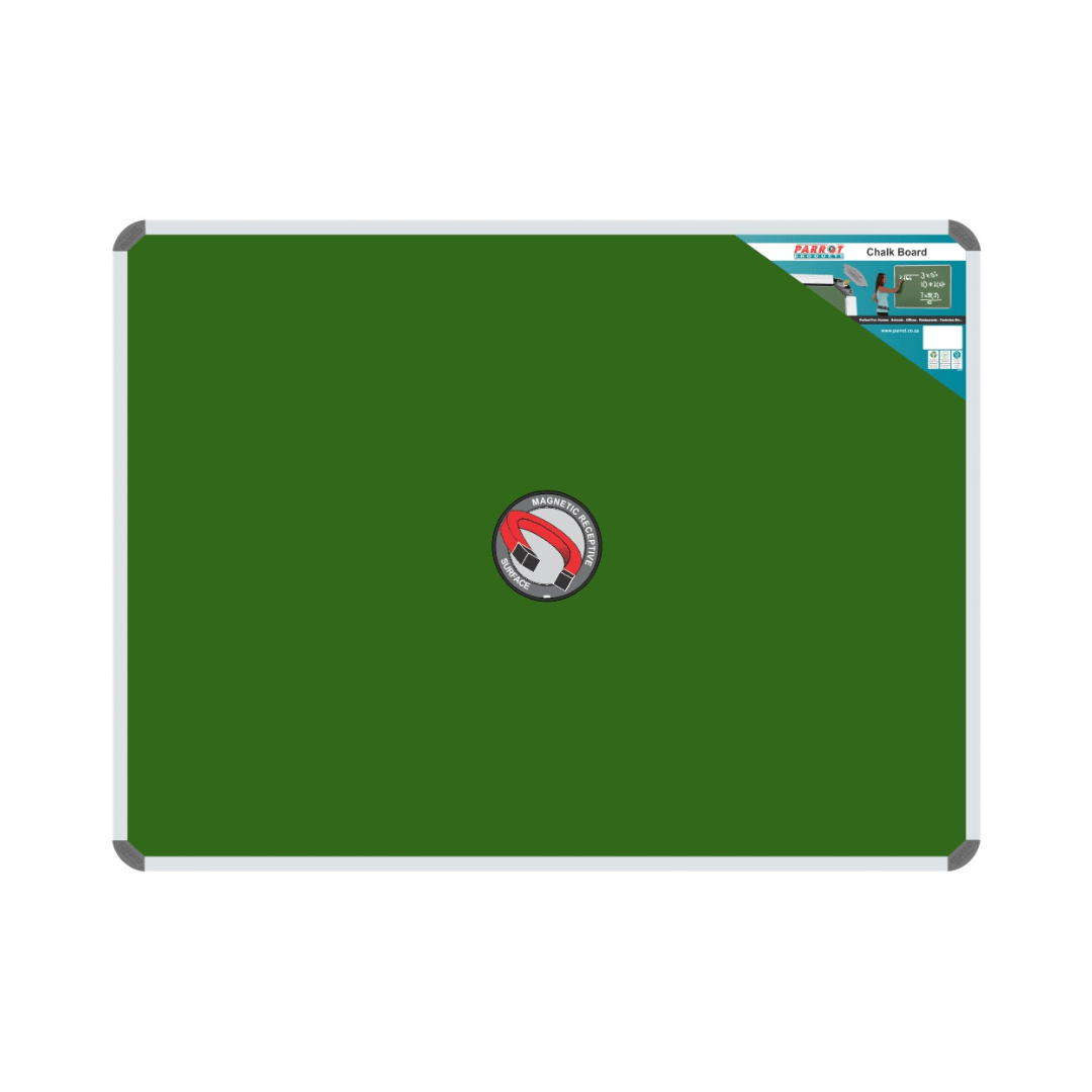 Parrot Chalk Board Aluminium Frame – Magnetic (1200 x 1000mm)