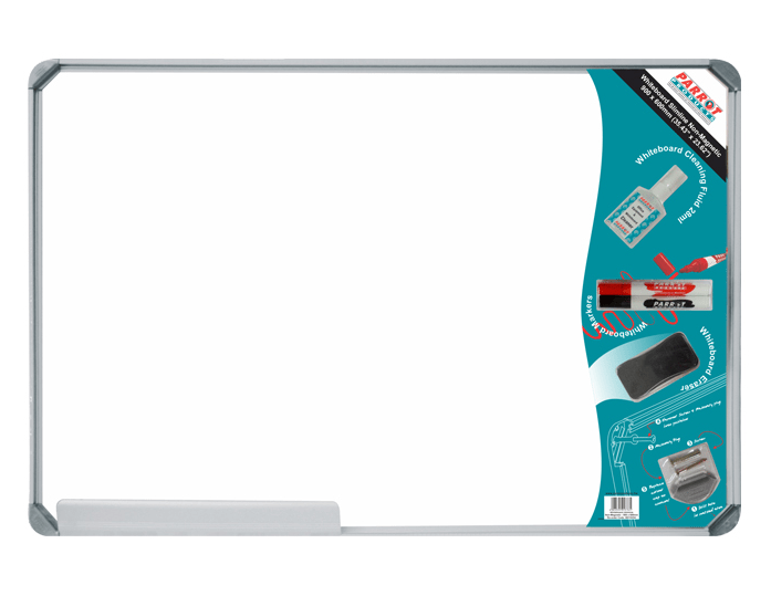 Parrot Whiteboard Slimline Non-Magnetic – 900 x 600mm (Retail Pack)