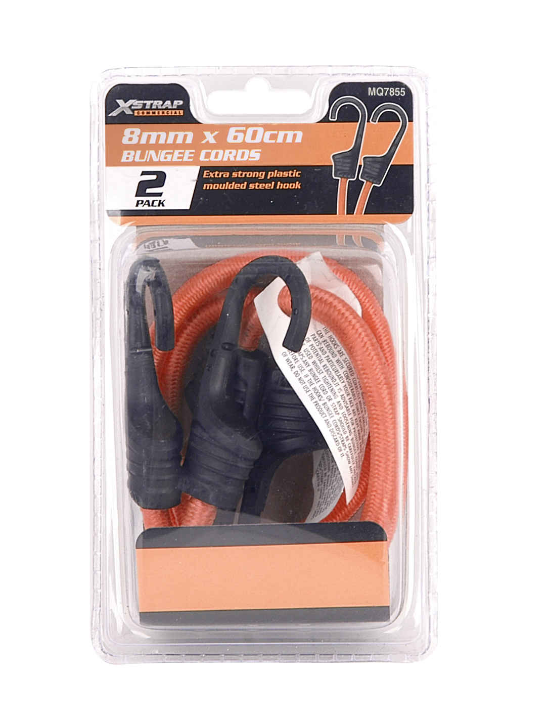 X-Strap – Round Bungee Cords – Red – Set of 2 -120cm X 8mm