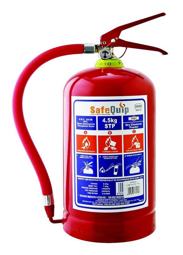 Safequip – Dcp Fire Extinguisher – Red