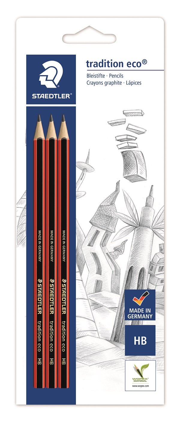 Staedtler Tradition Eco HB Pencils – Blister of 3