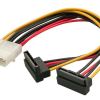 Lindy Molex White Male 2X SATA Black Fat Splitter Lindy Molex White Male 2X SATA Black Fat Splitter