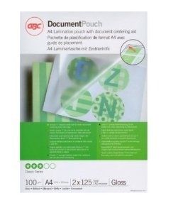 GBC Document Gloss Laminating Pouches – A4 250micron (100 Pack)