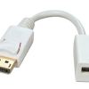 Lindy Displayport Male to Maleini Displayport Female Lindy Displayport Male to Maleini Displayport Female