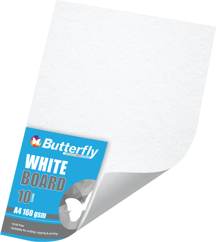 Butterfly A4 Pastel Board 10s – White
