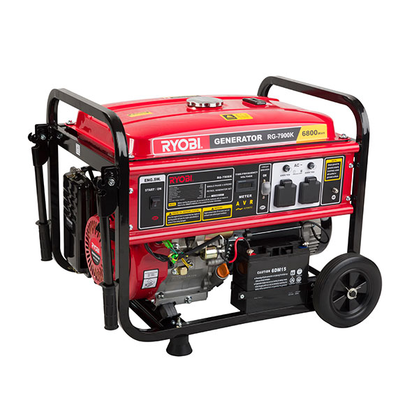 Ryobi – Generator 4-Stroke With Battery & Key Start – 7.5Kva