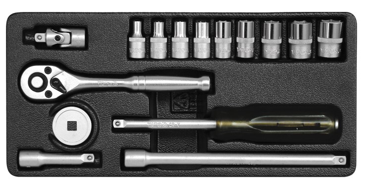 Yato – 1/4″ Socket Set in Metal Case – 15 Piece