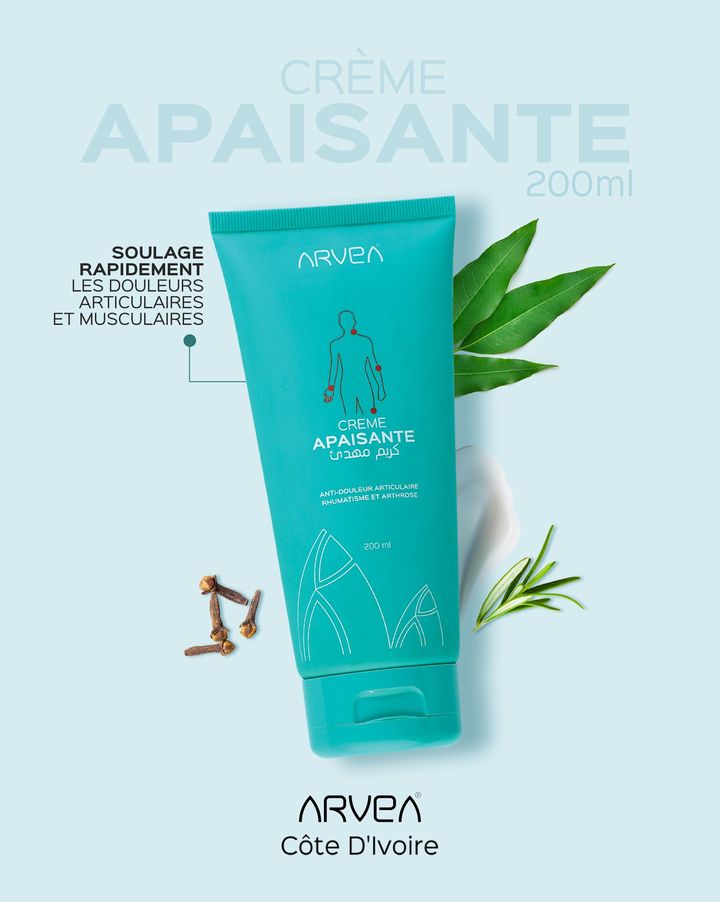 La crème apaisante d'ARVEA soulage les maux articulaires et musculaires. Sa formule naturelle offre un soulagement rapide et dur... La crème apaisante d'ARVEA soulage les maux articulaires et musculaires. Sa formule naturelle offre un soulagement rapide et dur...