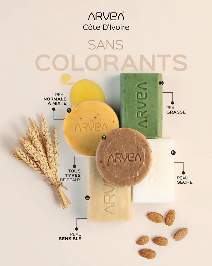 Offrez vous un moment de bien-être et de beauté avec les savons ARVEA, adaptés à chaque type de peau Offrez vous un moment de bien-être et de beauté avec les savons ARVEA, adaptés à chaque type de peau