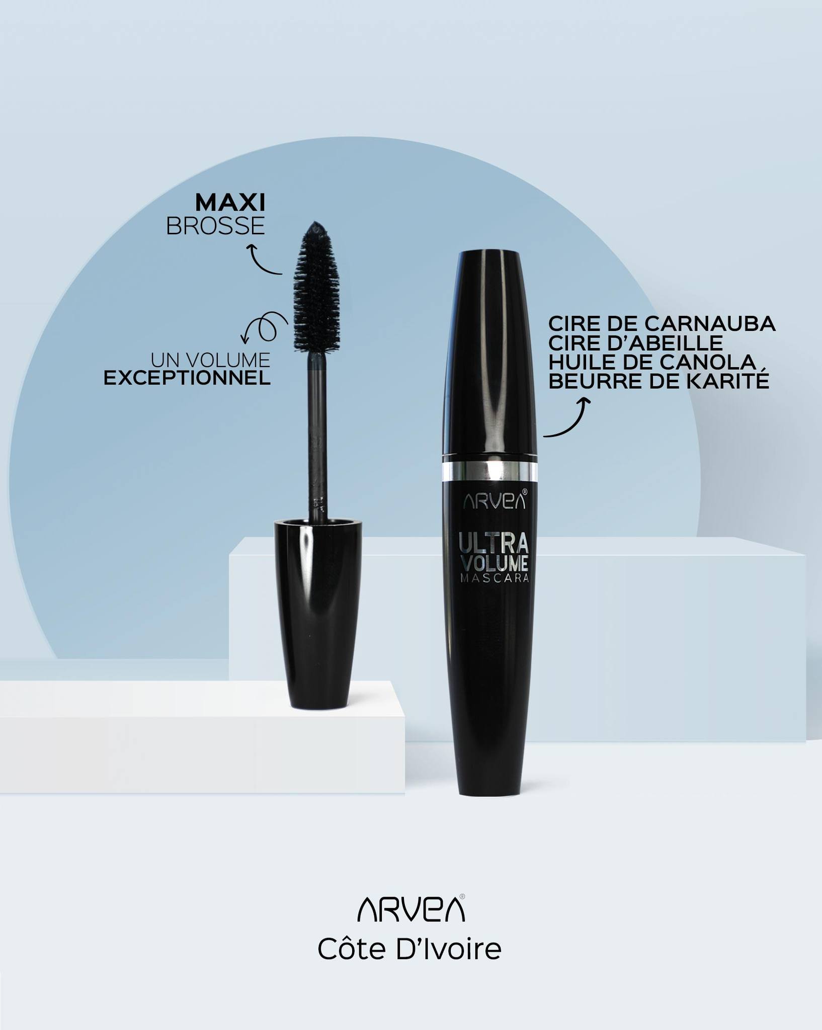 Pour un maquillage des yeux réussi, optez pour le mascara ultra volume et longue tenue de chez ARVEA qui donne un volume intense… Pour un maquillage des yeux réussi, optez pour le mascara ultra volume et longue tenue de chez ARVEA qui donne un volume intense…