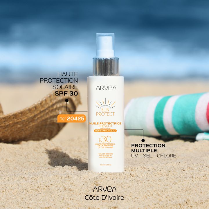 Protégez vos cheveux du soleil avec notre huile protectrice Sun Protect ! Protégez vos cheveux du soleil avec notre huile protectrice Sun Protect !