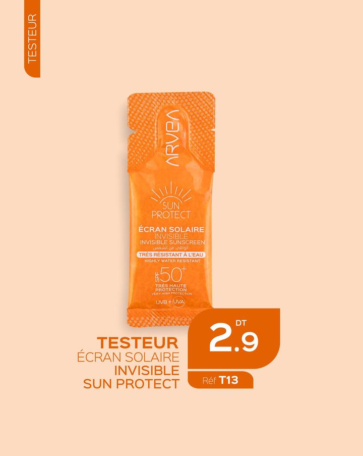 Le Testeur ÉCRAN SOLAIRE INVISIBLE SUN PROTECT est désormais disponible dés aujourd'hui Le Testeur ÉCRAN SOLAIRE INVISIBLE SUN PROTECT est désormais disponible dés aujourd'hui