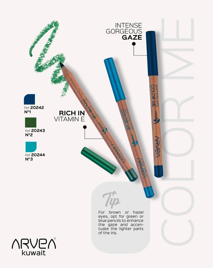 Explore the intensity of beauty with our Color Me eye pencils. Vibrant shades and creative application to accentuate your gaze a... Explore the intensity of beauty with our Color Me eye pencils. Vibrant shades and creative application to accentuate your gaze a...