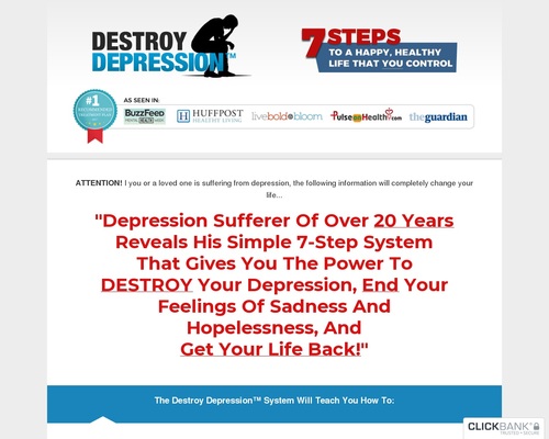 Destroy Depression ™ – 0 New Aff Bonus Destroy Depression ™ – 0 New Aff Bonus
